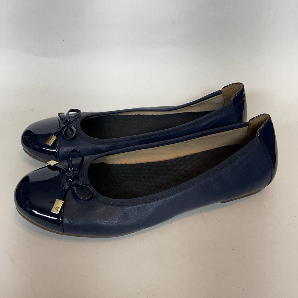 VIONIC Women's 8,5 Spark Minna Ballet Flats Navy Blue Clean Comfort Shoes - Picture 8 of 11